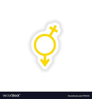 Icon sticker realistic design on paper Man and vector image