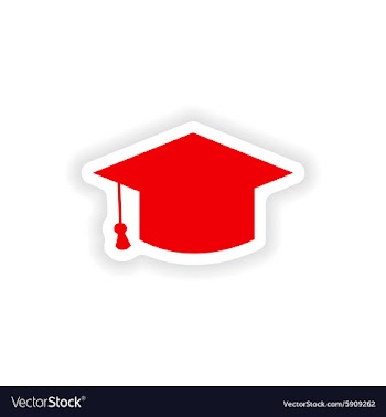 Icon sticker realistic design on paper Master cap vector image