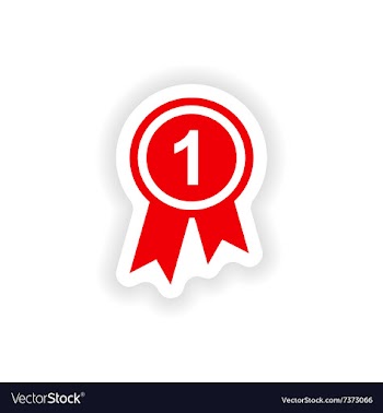 Icon sticker realistic design on paper medal vector image