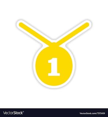 Icon sticker realistic design on paper medal vector image
