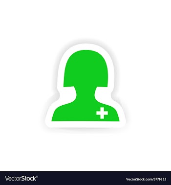 Icon sticker realistic design on paper medical vector image