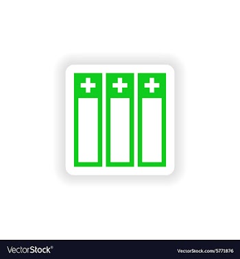 Icon sticker realistic design on paper medical vector image