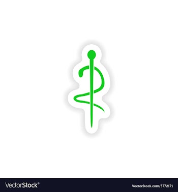 Icon sticker realistic design on paper medical vector image