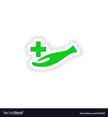 Icon sticker realistic design on paper medical vector image