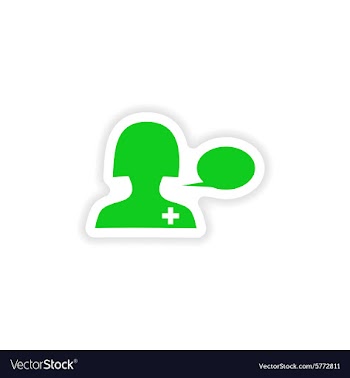 Icon sticker realistic design on paper medical vector image