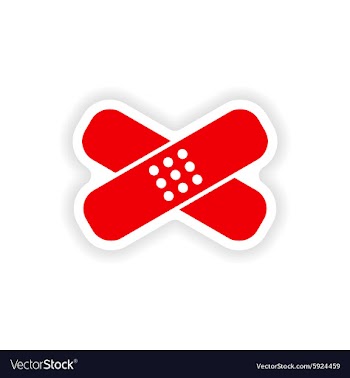 Icon sticker realistic design on paper medical vector image