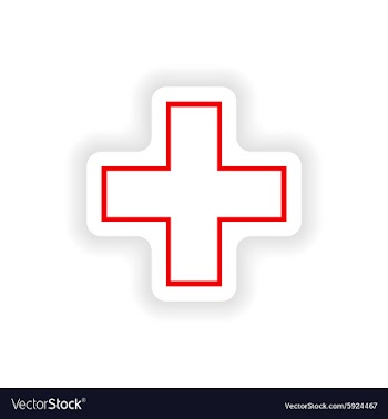 Icon sticker realistic design on paper medical vector image