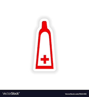 Icon sticker realistic design on paper medical vector image
