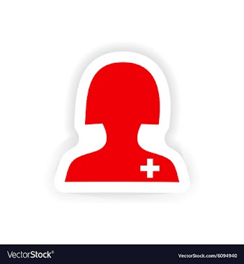 Icon sticker realistic design on paper medical vector image