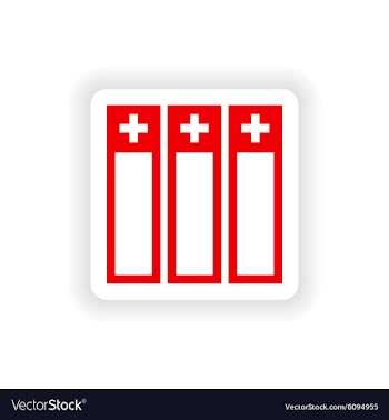 Icon sticker realistic design on paper medical vector image