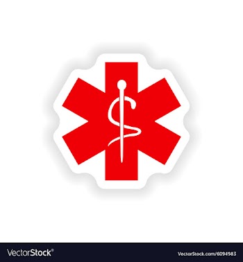 Icon sticker realistic design on paper medical vector image