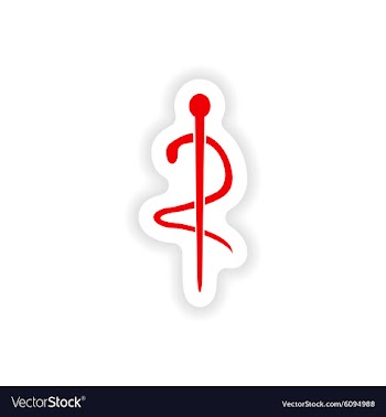 Icon sticker realistic design on paper medical vector image