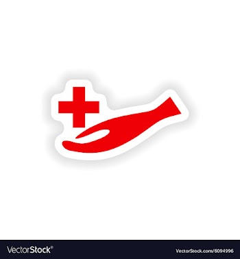 Icon sticker realistic design on paper medical vector image