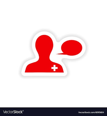 Icon sticker realistic design on paper medical vector image
