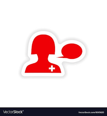 Icon sticker realistic design on paper medical vector image