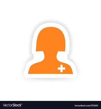 Icon sticker realistic design on paper medical vector image