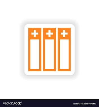 Icon sticker realistic design on paper medical vector image