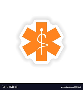 Icon sticker realistic design on paper medical vector image