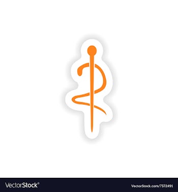 Icon sticker realistic design on paper medical vector image