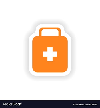 Icon sticker realistic design on paper medicine vector image