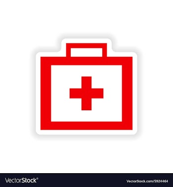 Icon sticker realistic design on paper medicine vector image