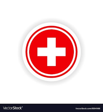 Icon sticker realistic design on paper medicine vector image