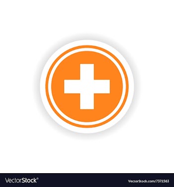 Icon sticker realistic design on paper medicine vector image