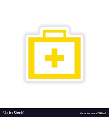 Icon sticker realistic design on paper medicine vector image