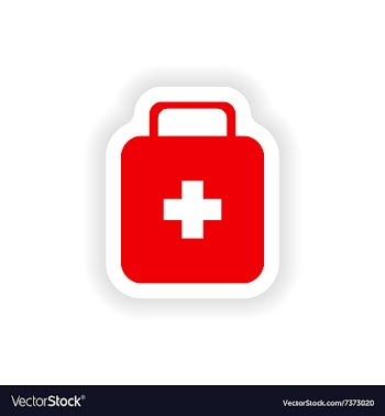 Icon sticker realistic design on paper medicine vector image