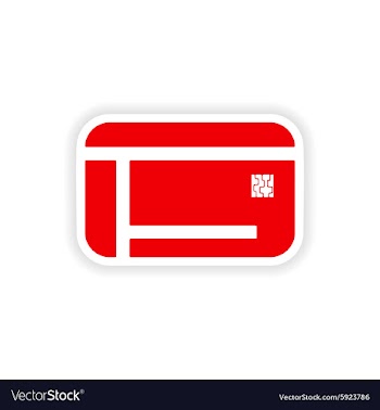 Icon sticker realistic design on paper microchip vector image