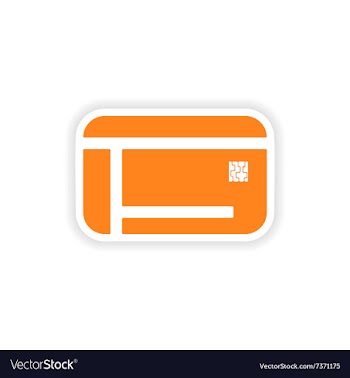 Icon sticker realistic design on paper microchip vector image
