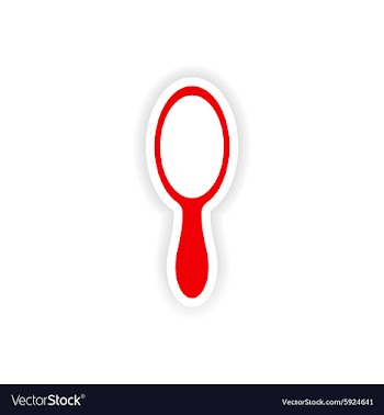 Icon sticker realistic design on paper mirror vector image