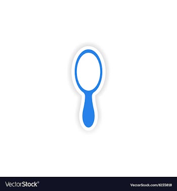 Icon sticker realistic design on paper mirror vector image