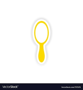 Icon sticker realistic design on paper mirror vector image