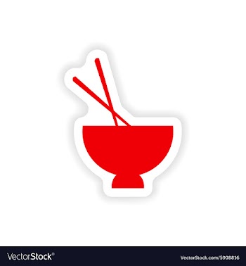 Icon sticker realistic design on paper miso soup vector image