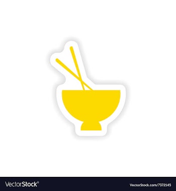 Icon sticker realistic design on paper miso soup vector image