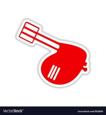 Icon sticker realistic design on paper mixer vector image