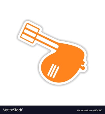 Icon sticker realistic design on paper mixer vector image