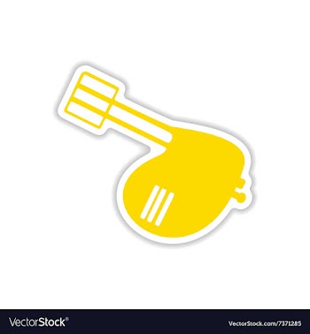 Icon sticker realistic design on paper mixer vector image