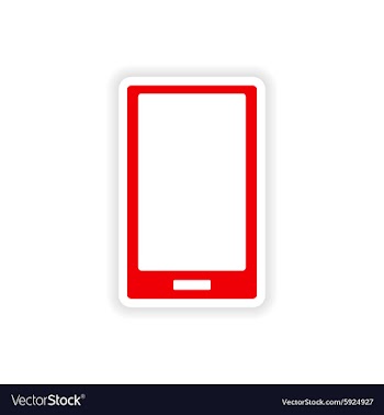Icon sticker realistic design on paper mobile vector image