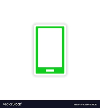 Icon sticker realistic design on paper mobile vector image