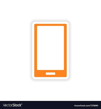 Icon sticker realistic design on paper mobile vector image