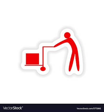 Icon sticker realistic design on paper mover vector image