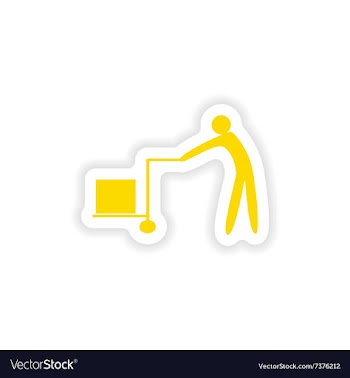 Icon sticker realistic design on paper mover vector image