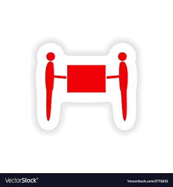 Icon sticker realistic design on paper movers vector image