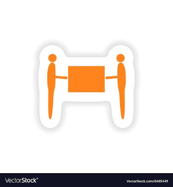 Icon sticker realistic design on paper movers vector image