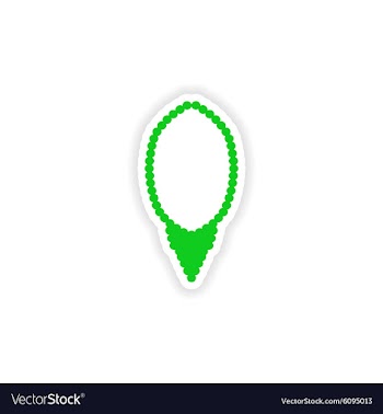 Icon sticker realistic design on paper necklace vector image