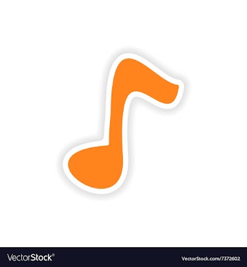 Icon sticker realistic design on paper note vector image