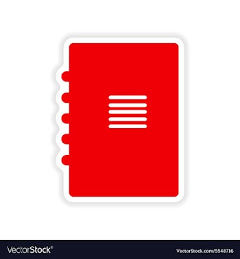 Icon sticker realistic design on paper notebook vector image