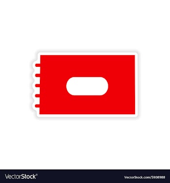 Icon sticker realistic design on paper notebook vector image